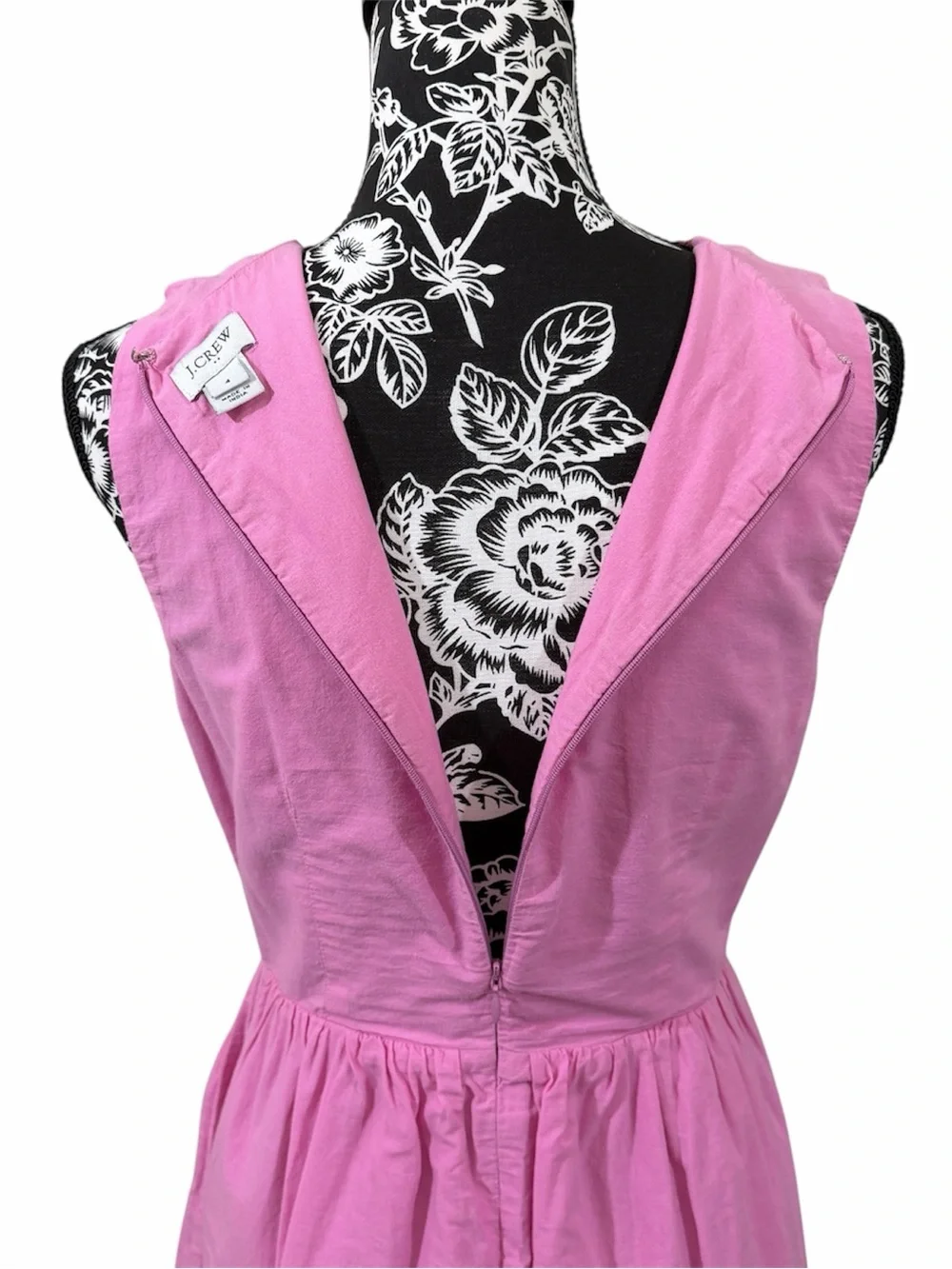 J. Crew‎ Pink Cotton Sundress with Eyelet Detail